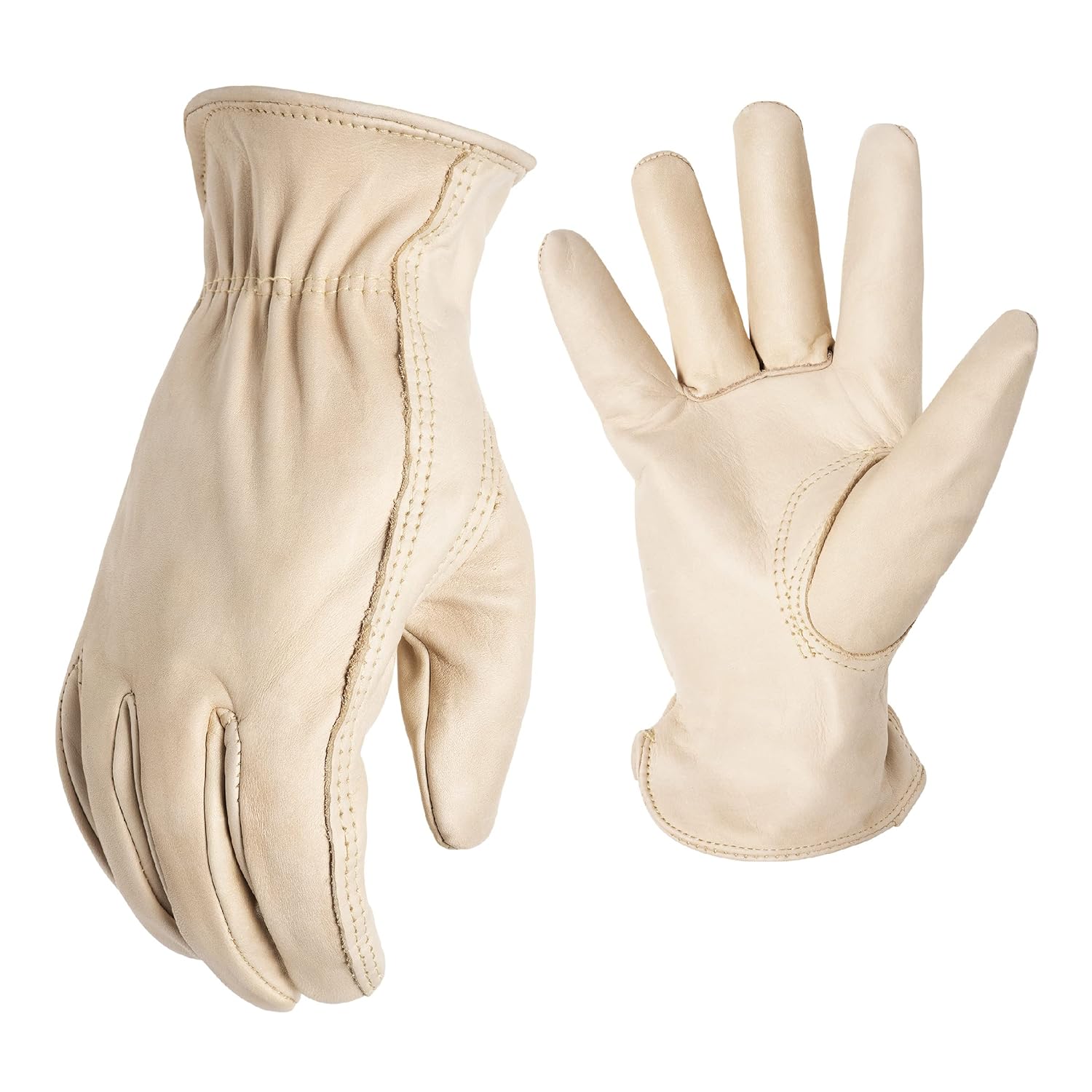 AWP Grain Leather Pigskin Work Gloves for Men and Women, Made with