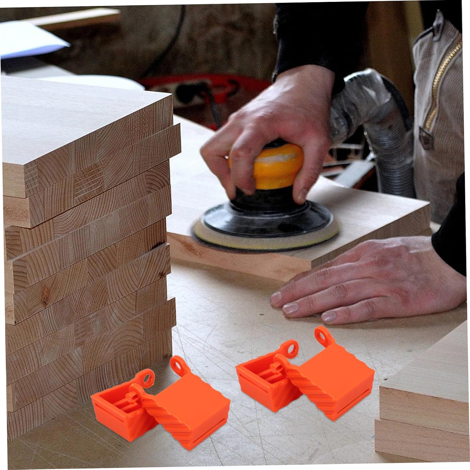 4pcs Woodworking Band Clamp Blocks Strap Clamps Versatile Quick Fixing Tool for and Secure Workpiece Placement Easy Installation