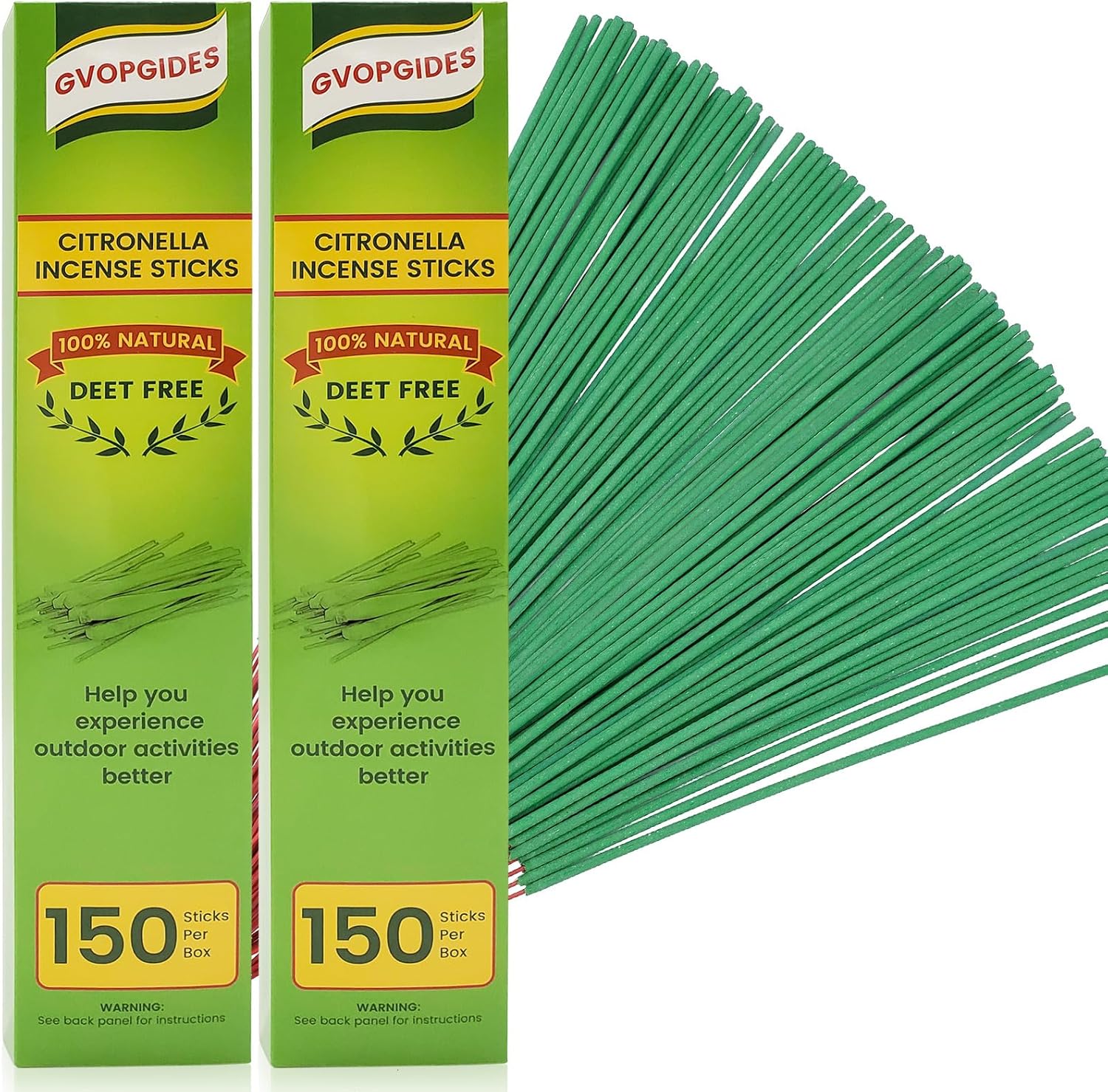 Citronella Incense Sticks 300 Pieces per Box, Made from Natural Plants, Suitable for Outdoors, Indoors, by The Pool, in The Yard