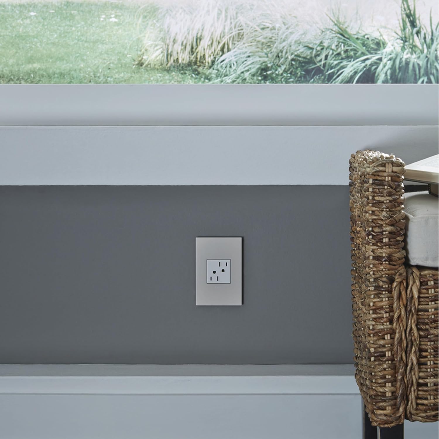 Legrand adorne Greige, 1-Gang Wall Plate, AWP1G2GG4 (4 Pack)