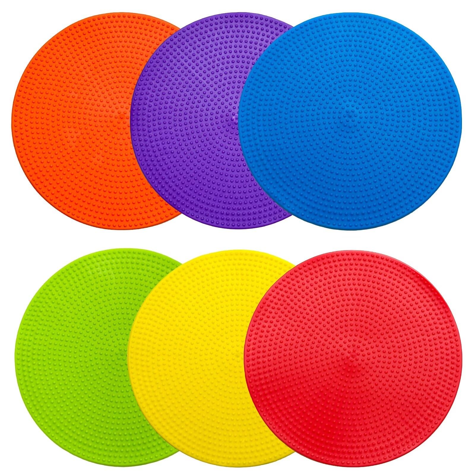 ILAZR LAZR Non Slip Agility Marker Aggregate Dots 4.72 inch 9 inch Floor Dot Marker for Classroom Dance Sports Football Basketball Speed Agility