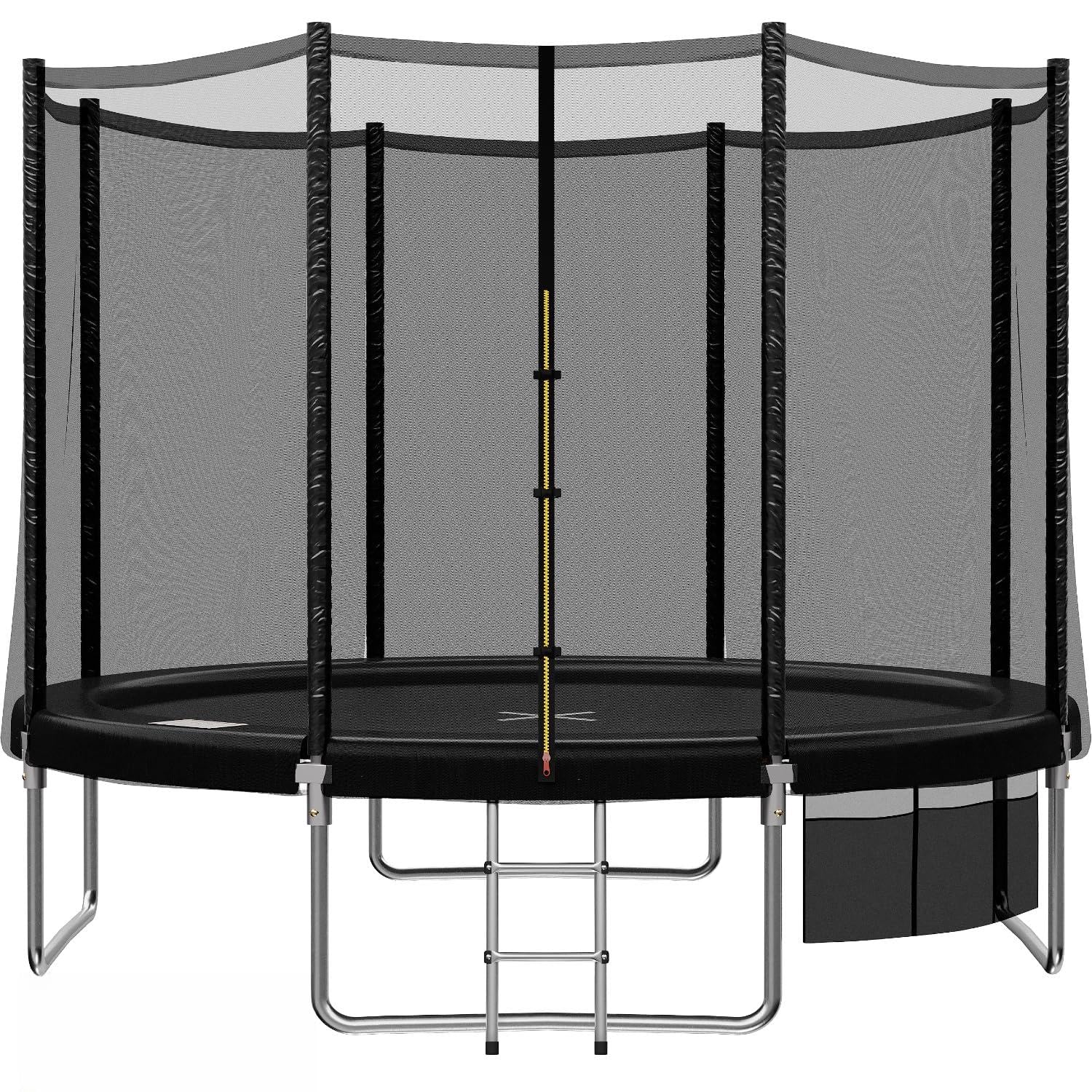 TRIUMPHKEY Cama Elástica Exterior para Niños Ø 183/228/305/366/427 cm, Trampolín de Jardín, Juego Completo con Red de Seguridad, Escalera, Cubierta de Borde, Capacidad de Carga 50-150 kg