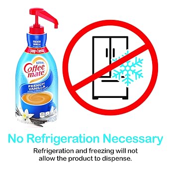 Nestle Coffee Mate Coffee Creamer, French Vanilla, Concentrated Liquid Pump Bottle, Non Dairy, No Refrigeration, 50.7 oz (Pack of 2)