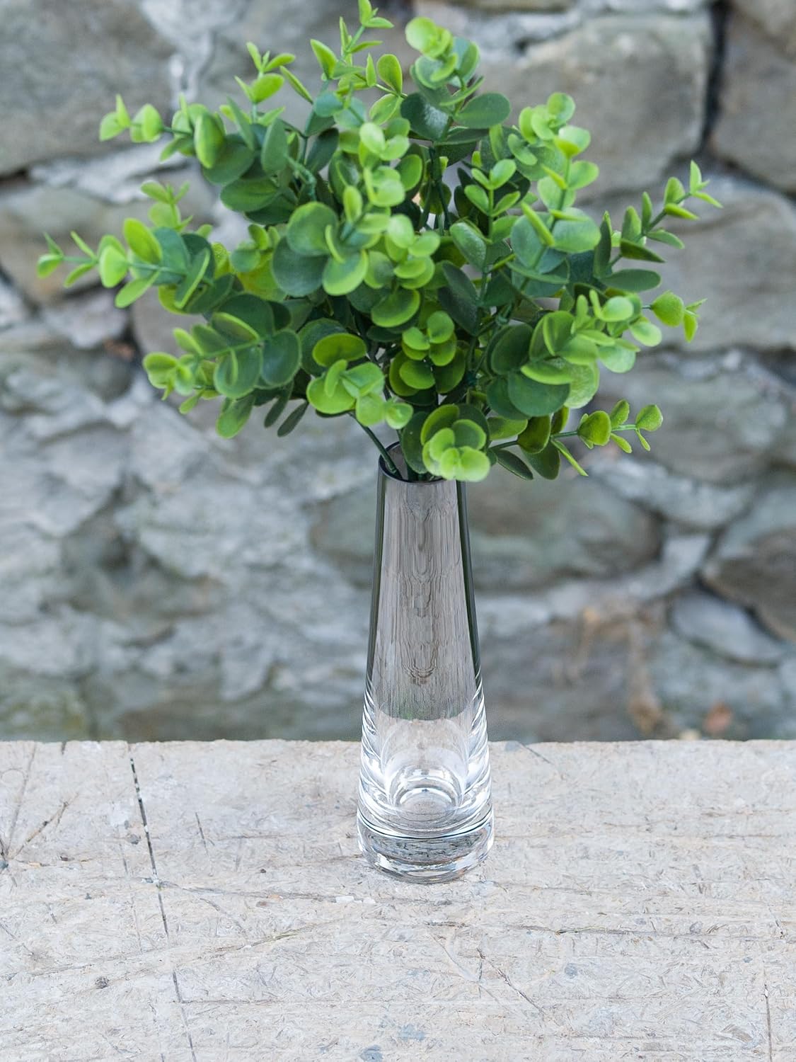 Barski Glass Bud Vase - Metallic Ombre Top - for Flower, Rose - 7.6" Height - Made in Europe