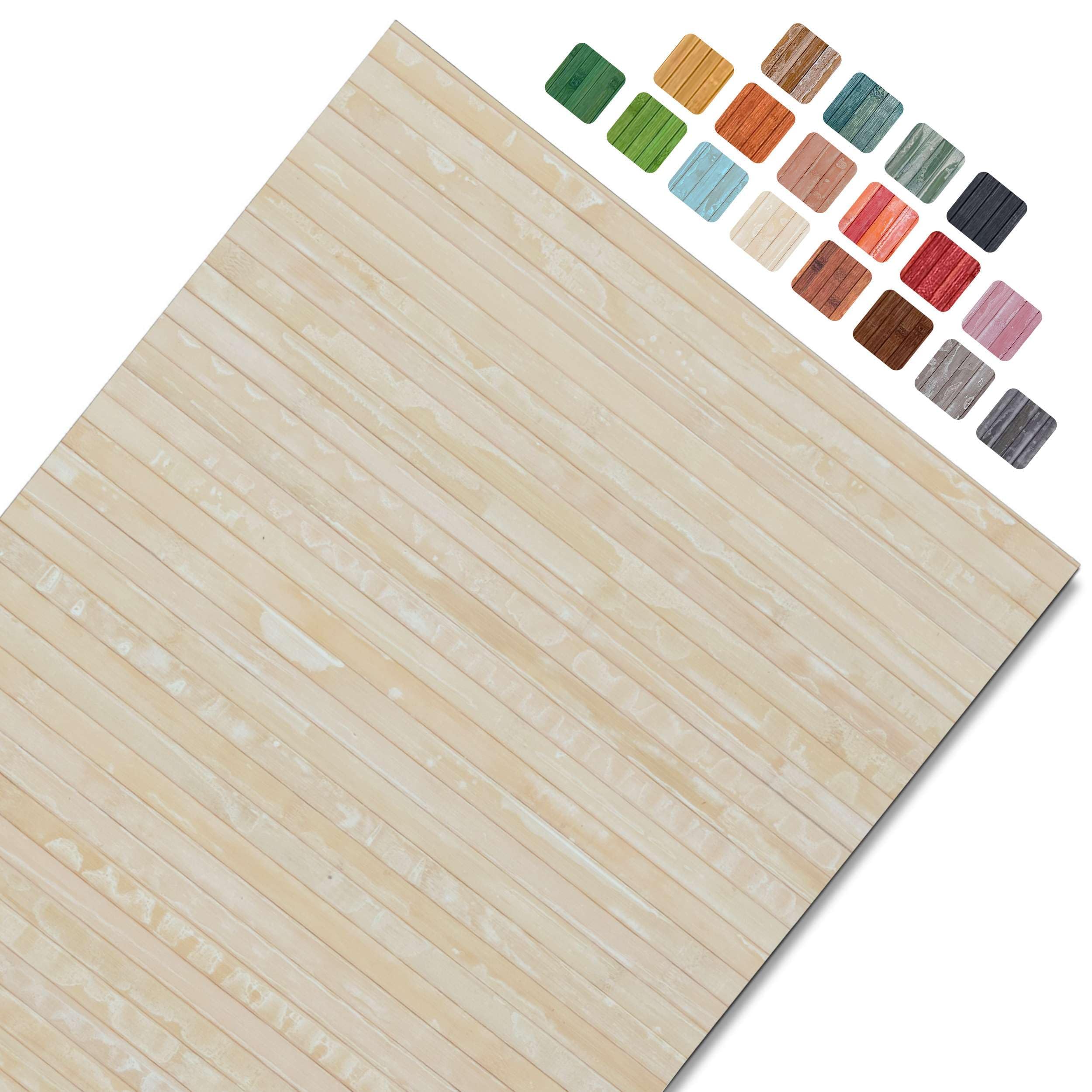 Alfombra Cocina Lavable Antideslizante Bambú Natural | Alfombras de Cocina Moderna y Ecológica | Alfombrilla Larga| Superficie Higiénica y Estilo Contemporáneo - 50X180 cm - Crema Marfil