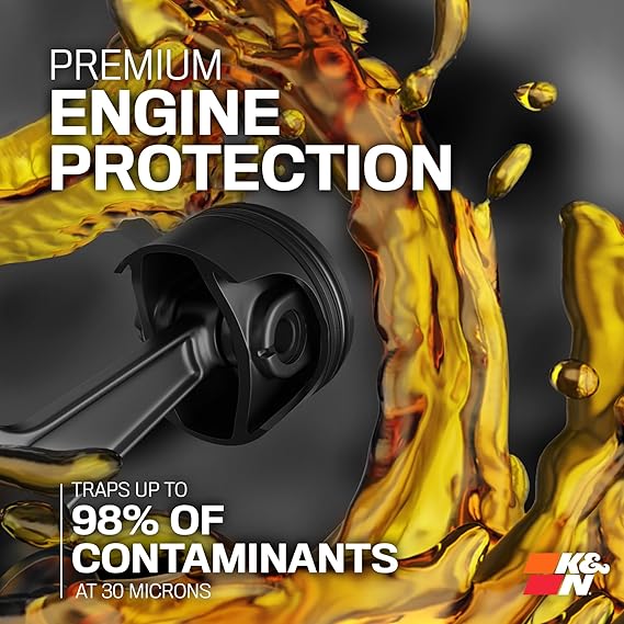 K&N Motorcycle Oil Filter: High Performance, Premium, Designed to be used with Synthetic or Conventional Oils, Wrench Off Nut: Fits Select Harley Davidson Motorcycles, KN-170