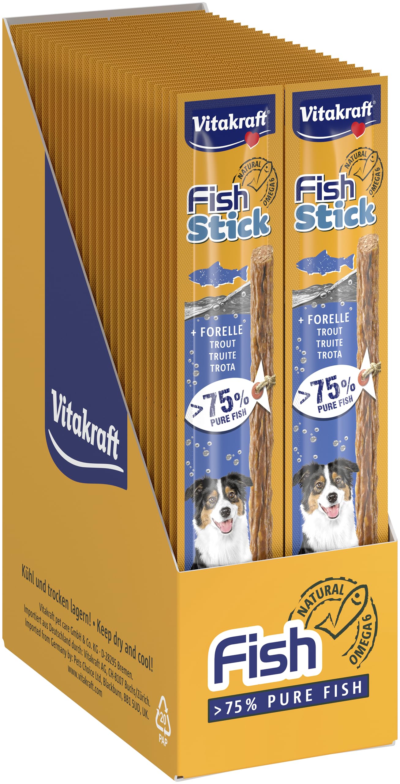 Vitakraft Fish Stick - Friandise pour Chien à la Truite - 50 x 12g