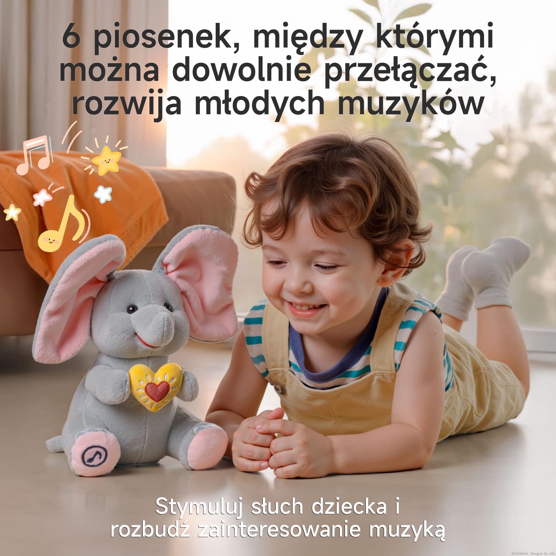 Interaktywny słoń Zabawka Pluszowa, A Kuku Pluszak, Śpiewająca Mówiąca Elektryczna Pluszowy, Prezent dla Dzieci