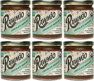 Rawmio Chocolate Hazelnut Spread, 6 oz. Pack of 6 - Raw, Organic, Vegan, Gluten-Free