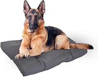 Relaxdays Dog Bed, 110 x 90 cm, Soft Dog Cushion for Large Dogs, Waterproof, Washable, Dog Mat, Pet Bed, Grey product image