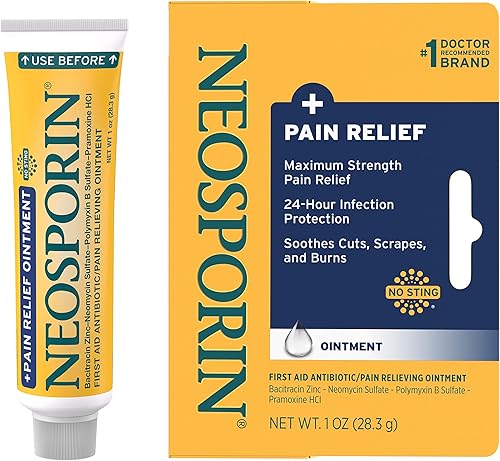 neosporin Primeros Auxilios antibiótico Pomada máxima fuerza Alivio del Dolor 30081074687 1 Ounce 1 1