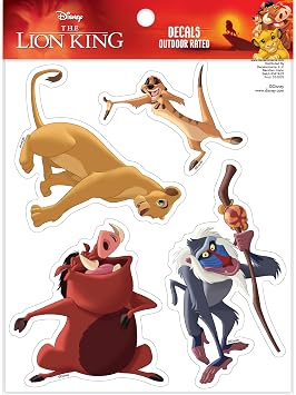 Disney The Lion King Decals - Set of 4 Vinyl Stickers Pumbaa Rafiki Timon Nala for Car Laptop Computer Kids Water Bottle Outdoor Waterproof