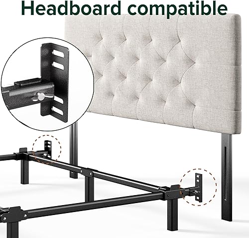 Miniatura 31 de ZINUS Somier metálico inteligente/Base de colchón/Marco de metal fuerte de 9 pulgadas (22.86 cm) fácil montaje, tamaño King