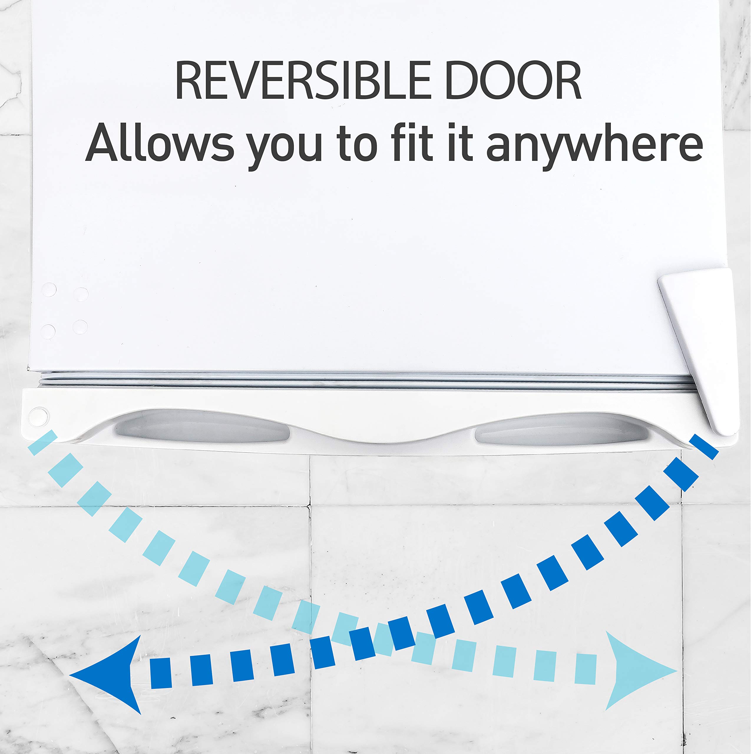 Commercial Cool Upright Freezer, Stand Up Freezer 2.8 Cu Ft with Reversible Door, White with VCM Door on Fridge.com