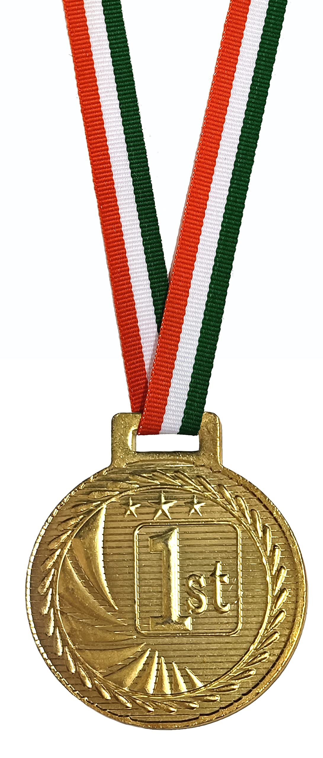 Be Win 2.5" Inches 1st, 2nd, 3rd Designed Medal with Satin Tag for All Types of Sports Events, Functions & Competitions (24 Pcs Medal with Tag, Gold) (B0BVHPRBC5) Amazon Price History, Amazon Price Tracker