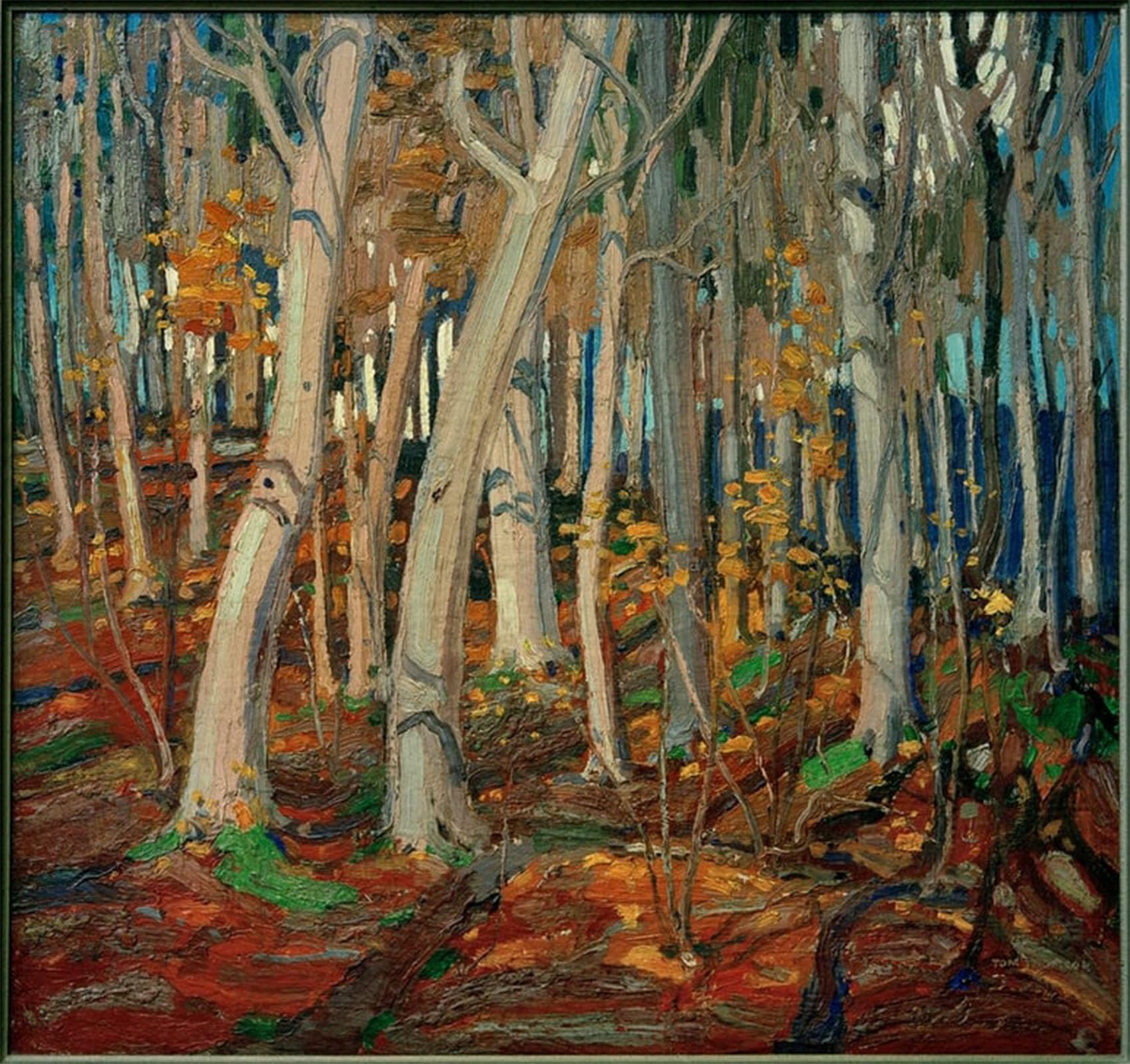 ARTXLXXBN Famous Prints Artwork Pictures Poster Painting Art Maple Woods Bare Trunks by Tom Thomson Artwork Landscape Pictures for Home Decor 60x90cm
