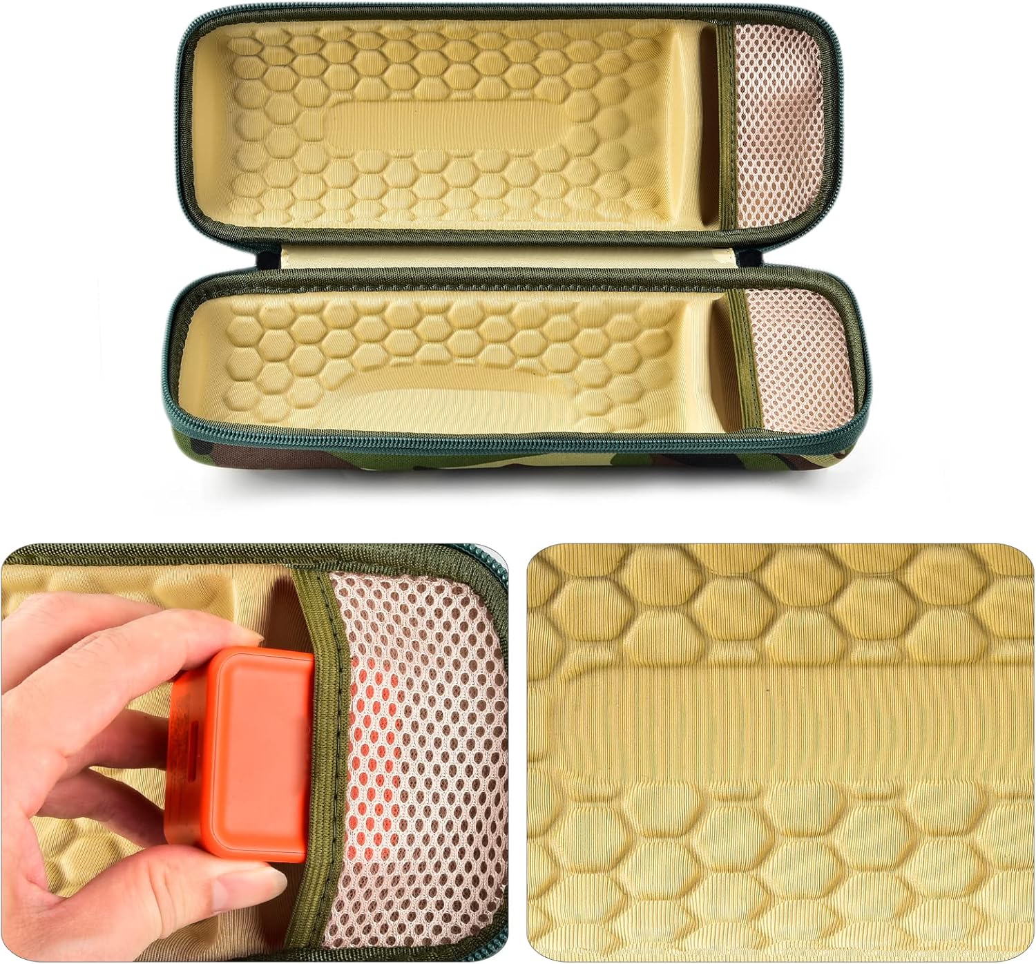 Hard Travel Case for JBL Charge 4/ Charge 5 Waterproof Bluetooth Speaker. Carrying Storage Bag Fits Charger and USB Cable - Squad Camo (Case Only) - Image 4