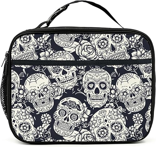 Miniatura 8 de Bolsa de almuerzo de mármol azul aislada reutilizable para niños y niñas, bolsa térmica térmica para hombres, mujeres, escuela, trabajo, picnic
