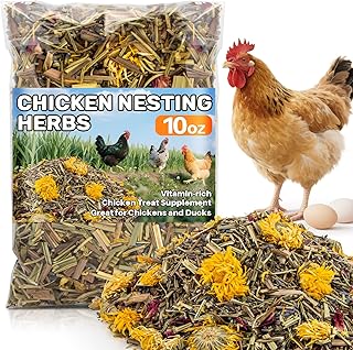 Chicken Nesting Herbs - 10oz Natural Dried Herb Blend for Coop Comfort,Egg Laying Hens,and Cozy Roosting,Nesting Box Pads and Winter Insulation,Bedding Supplies for Chicks