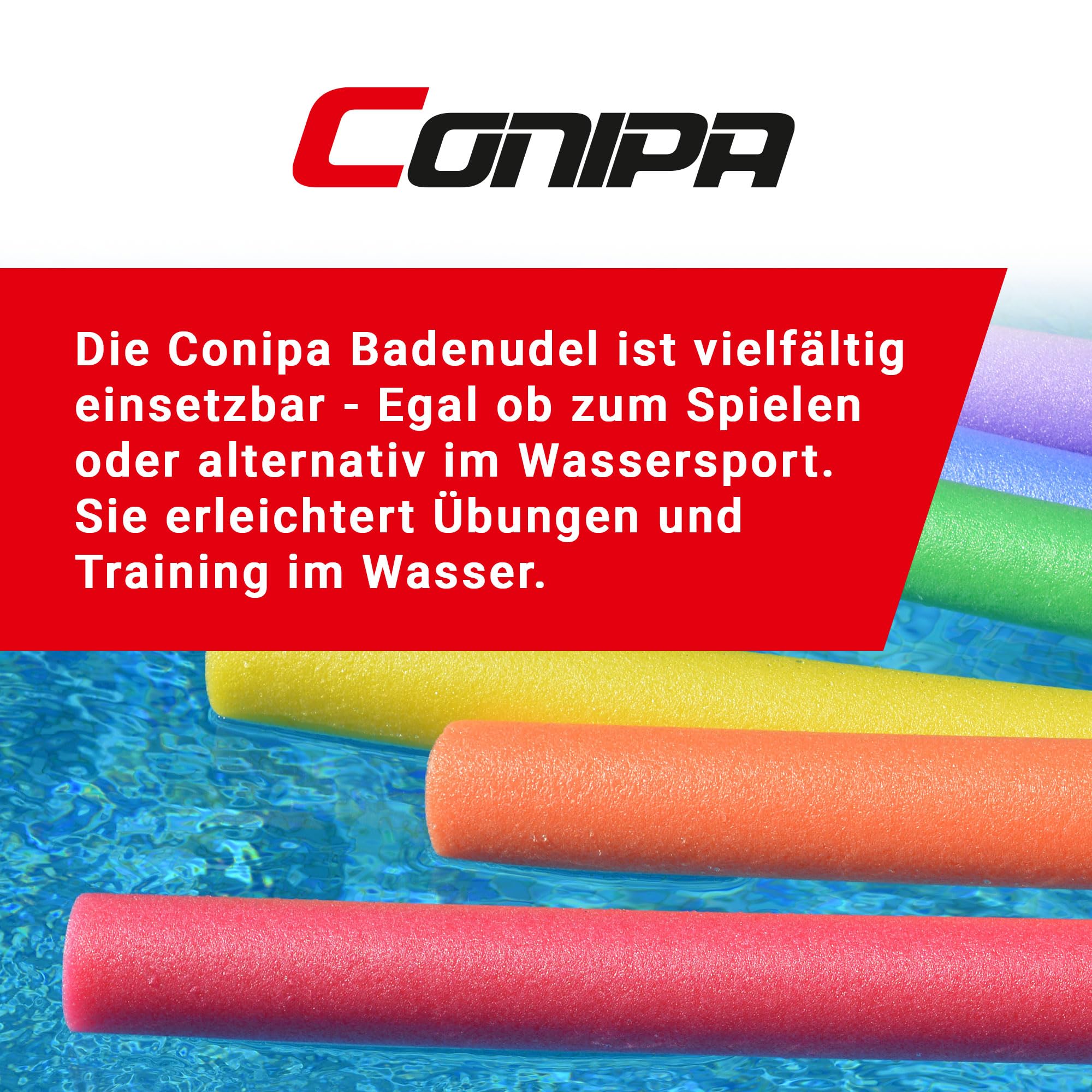 Conipa® Schwimmnudel Sets (160 x 7 cm) für Kinder & Erwachsene – Poolnudel aus Schaumstoff für Wassersport, Schwimmen & Spielen – Ideal für Pool, Strand & Aquafitness – Geeignet ab 3–10 Jahre