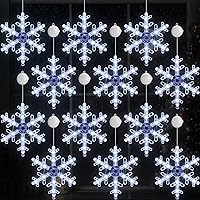 Vista 7 de 12 luces navideñas para ventana, luces de silueta de ventana con temporizador, ventosa, funciona con pilas, para Navidad, Año Nuevo, hogar