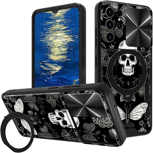 Vista 351 de Funda protectora híbrida para Samsung Galaxy A53 5G de 6.5 pulgadas y anillo giratorio de 360 grados, función atril, híbrida, de doble capa