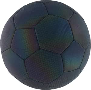 Ballon De Foot Holographique MaxiMondo – Taille 5 (70 Cm), Nylon, Noir, Effet Réfléchissant, Pour Intérieur Et Extérieur