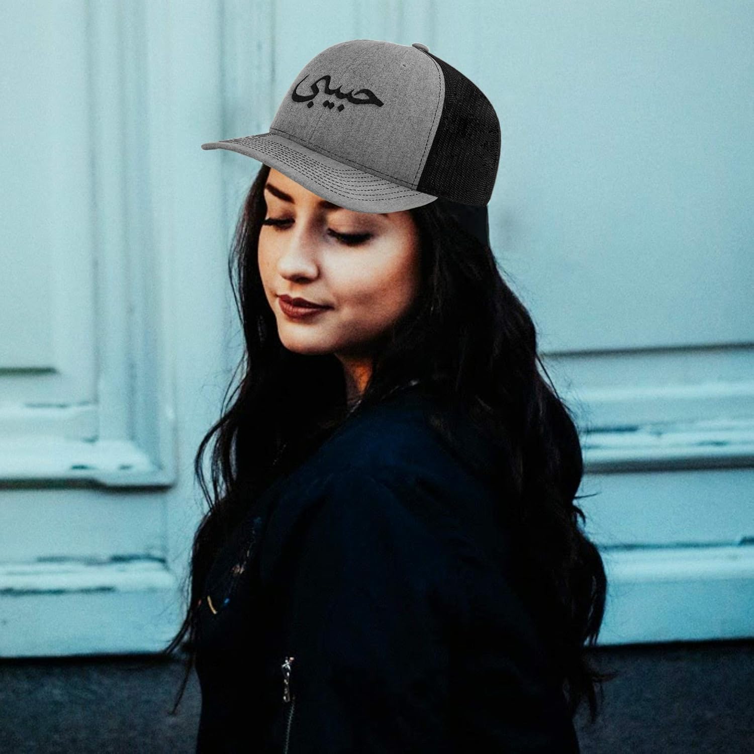 Custom Richardson Trucker Hat Arabic Friend Habibi B Embroidery Baseball Cap