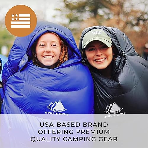 Miniatura 7 de Hyke & Byke Snowmass 0F Cold Weather Mummy Hiking & Backpacking Sleeping Bag - Duck Down 650 FP 4 Season Sleeping Bags for Adults - Ultralight with