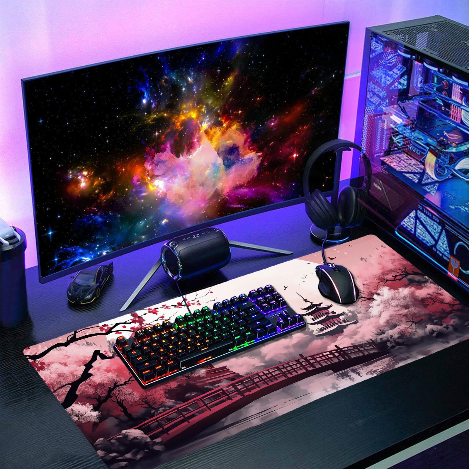 Amazon.com: Pink Japanese Cherry Blossom Large Mouse Pad XXL