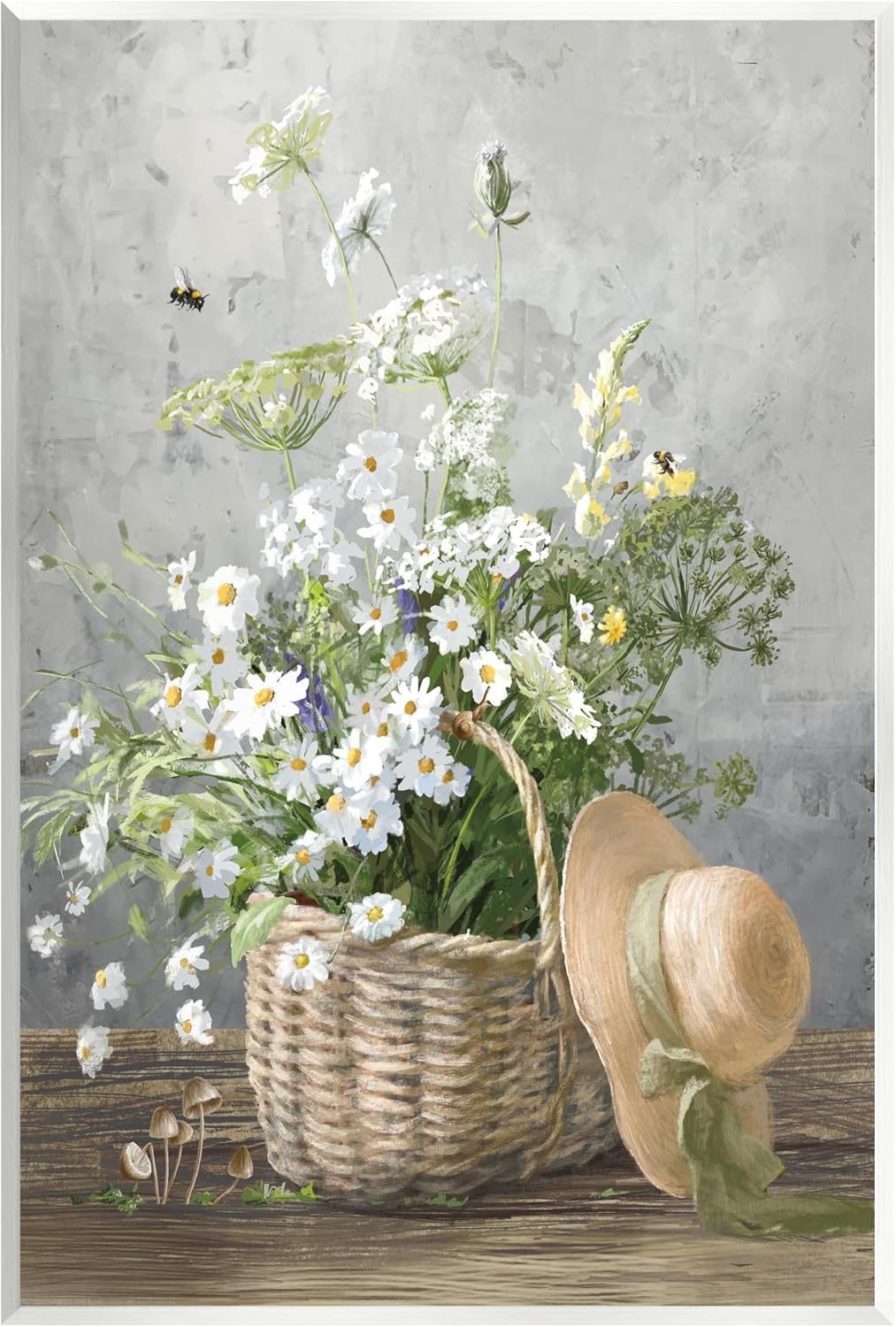 Stupell Industries Country Daisy Basket Wall Plaque Art by Danhui Nai