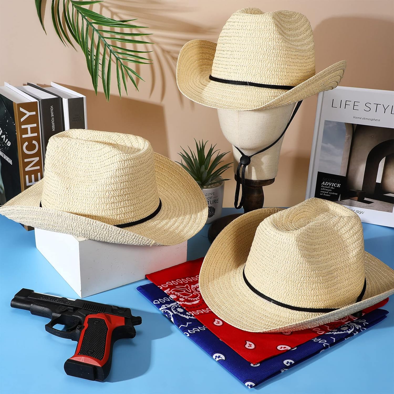 18 Piece Cowboy Hat and Bandana Party Pack Western Nigeria Ubuy