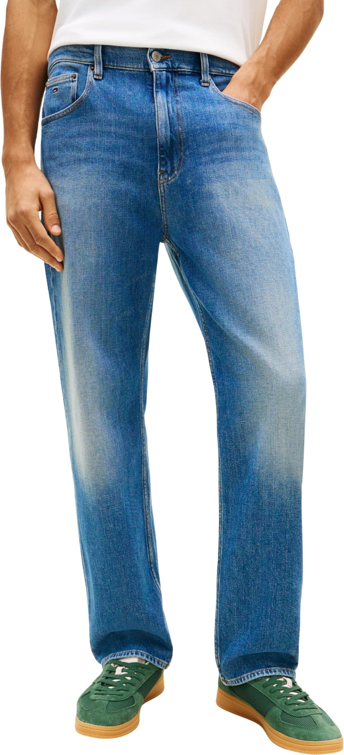 Tommy Jeans Uomo Jeans Otis Regular Straight Leg, Blu (Denim Medium), 34W/33L