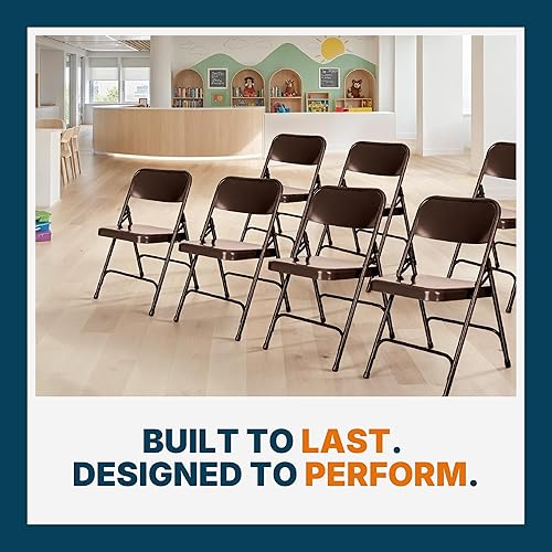 Miniatura 57 de OEF Furnishings Silla plegable de acero con doble bisagra, color beige Beige,Negro -,Azul,Marrón,Gris,Rojo -