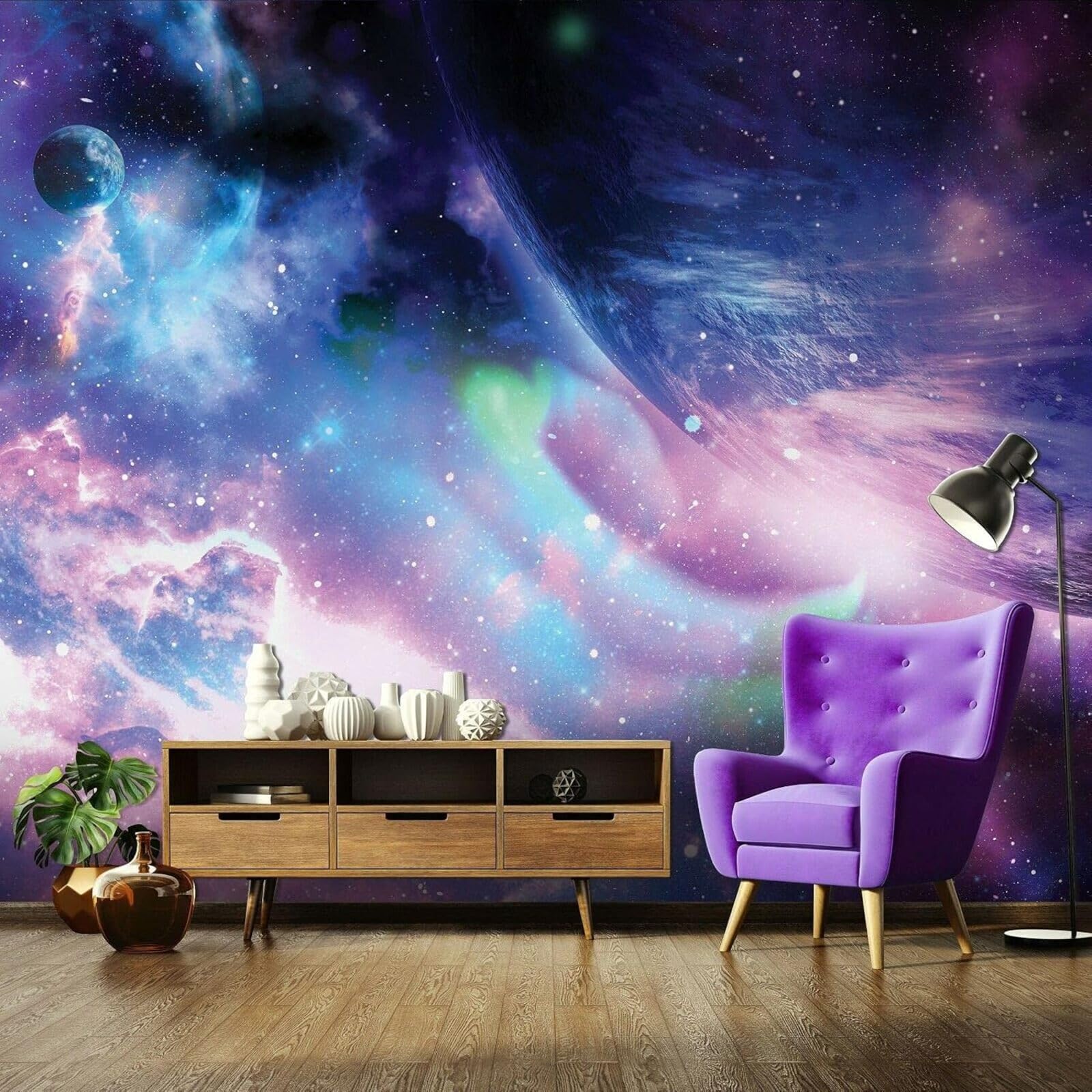 Kfjhgbdshhj 3D Mural Photo Mural-Wallpaper Abstract - For Living Room Bedroom - 3D Effect- Galaxy,350Cmx256cm Poster - Wall Sticker - Frameless Picture