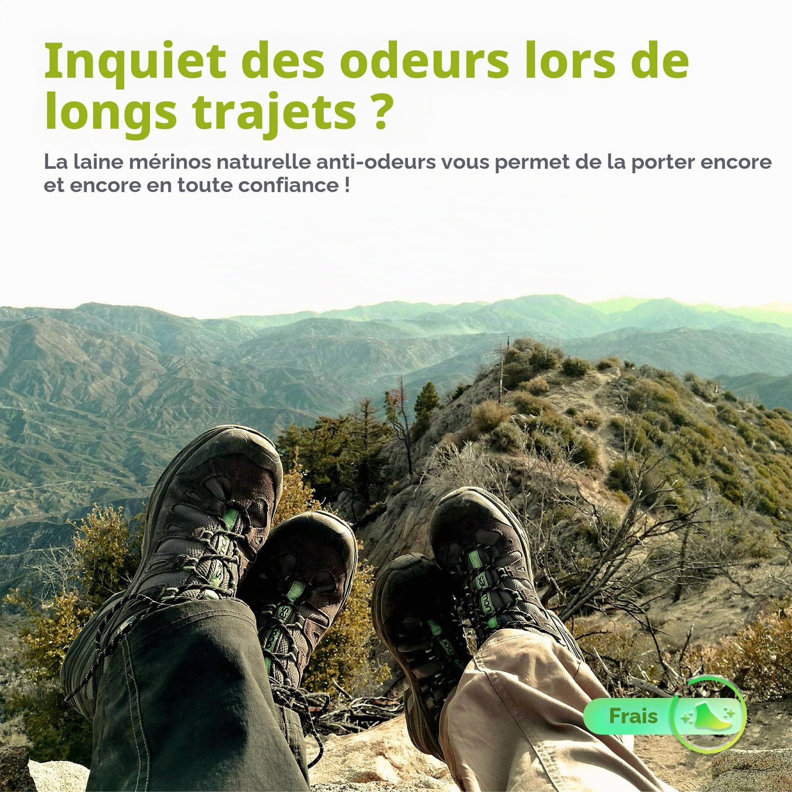 Merino Protect Chaussettes à cinq orteils en laine mérinos pour homme et femme - Chaussettes légères Coolmax à coupe basse pour la randonnée