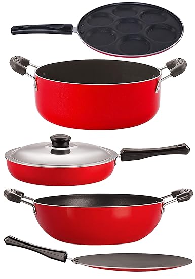 Nirlon Non-Stick 5 Piece Highly Durable PFOA Free Aluminium Combo Cooking Utensil Set Offer
