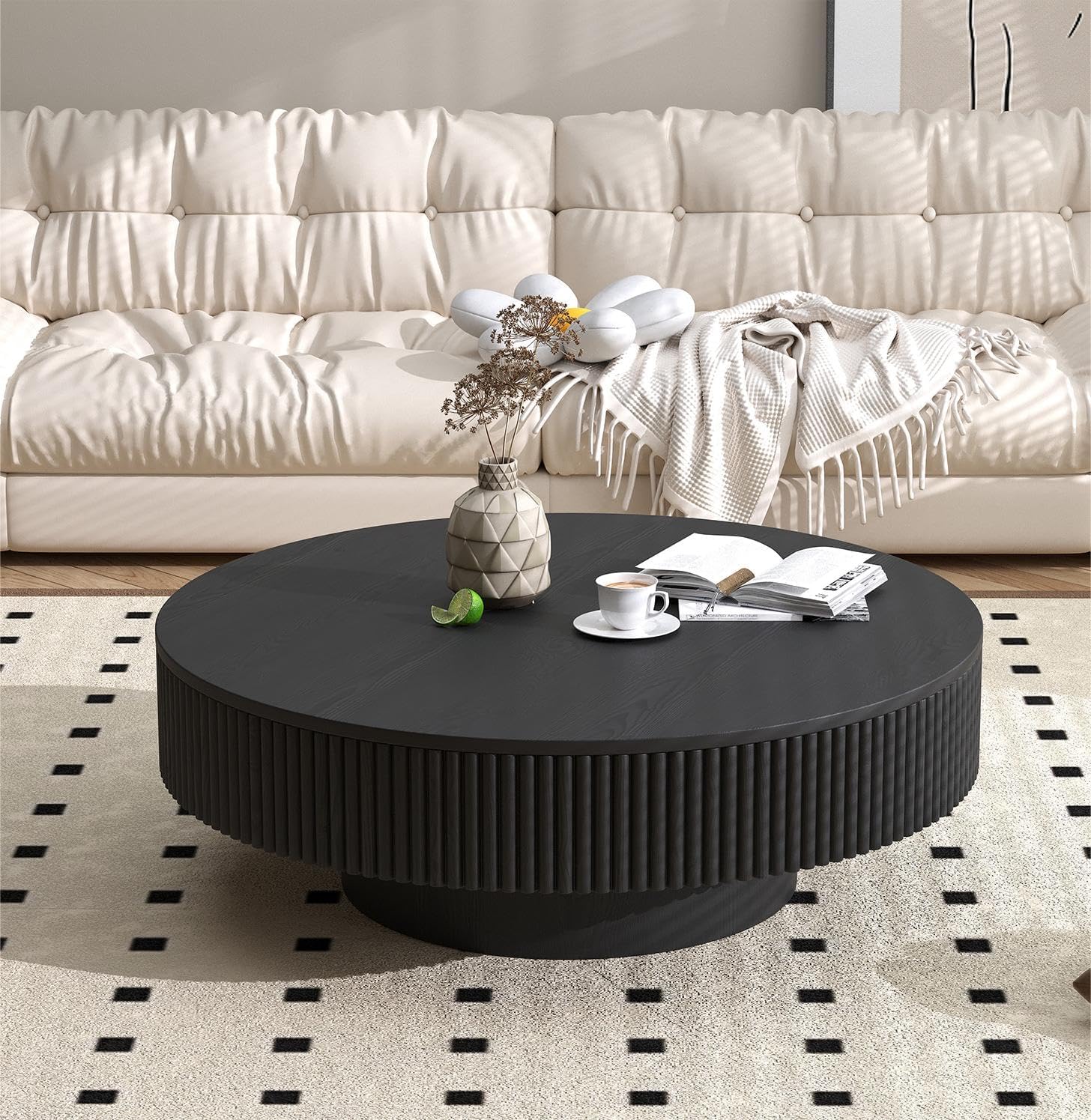 Creative Co-Op, Black Chic Metal Round Coffee Table