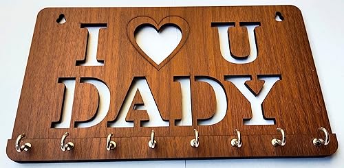 Miniatura 8 de Soporte familiar para llaves de pared de madera para decoración del hogar, soporte para llaveros, regalo para el mejor diseñador familiar del mundo,