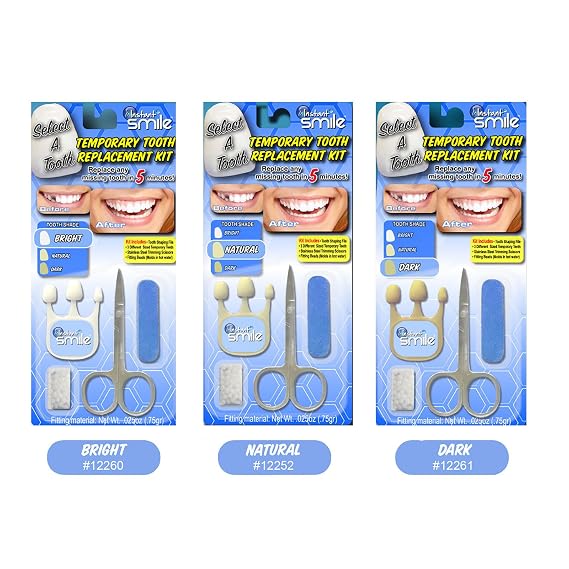 Instant Smile Select A Tooth Temporary Tooth Replacement Kit- Bright