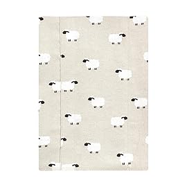 Hudson Baby Unisex Baby Cotton Flannel Burp Cloths, Taupe Sheep, One Size
