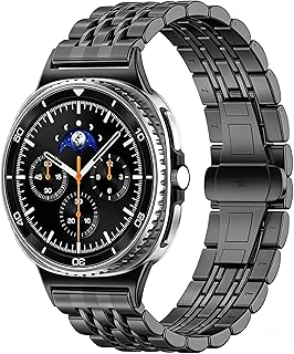 Metal Band for Samsung Galaxy Watch 8 40mm/44mm/Classic 46mm 2025,No Gap Solid Business Stainless Steel Replacement Strap ...