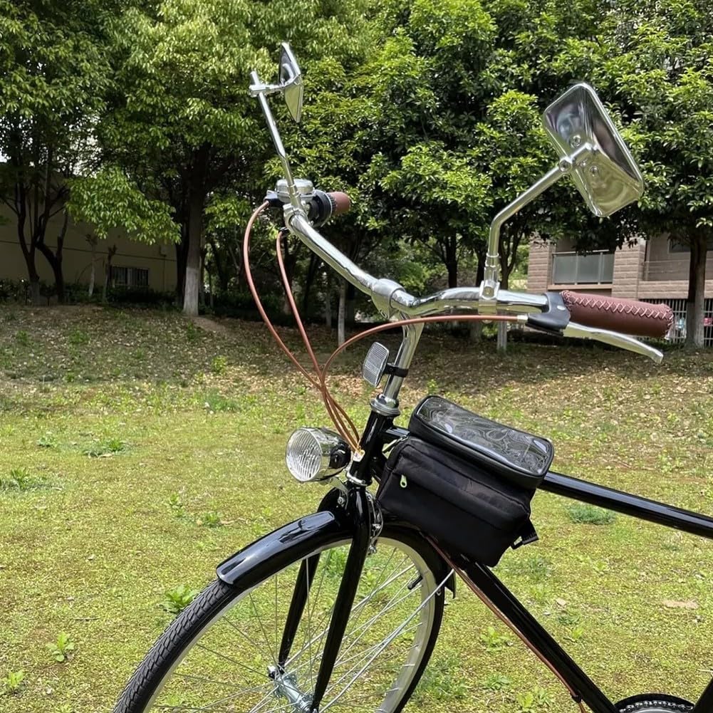 2pcs Retro Fahrradspiegel, Bruchsicher Vintage Lenker Metall Rückspiegel Cruiser für Verschiedene Arten von Fahrrädern