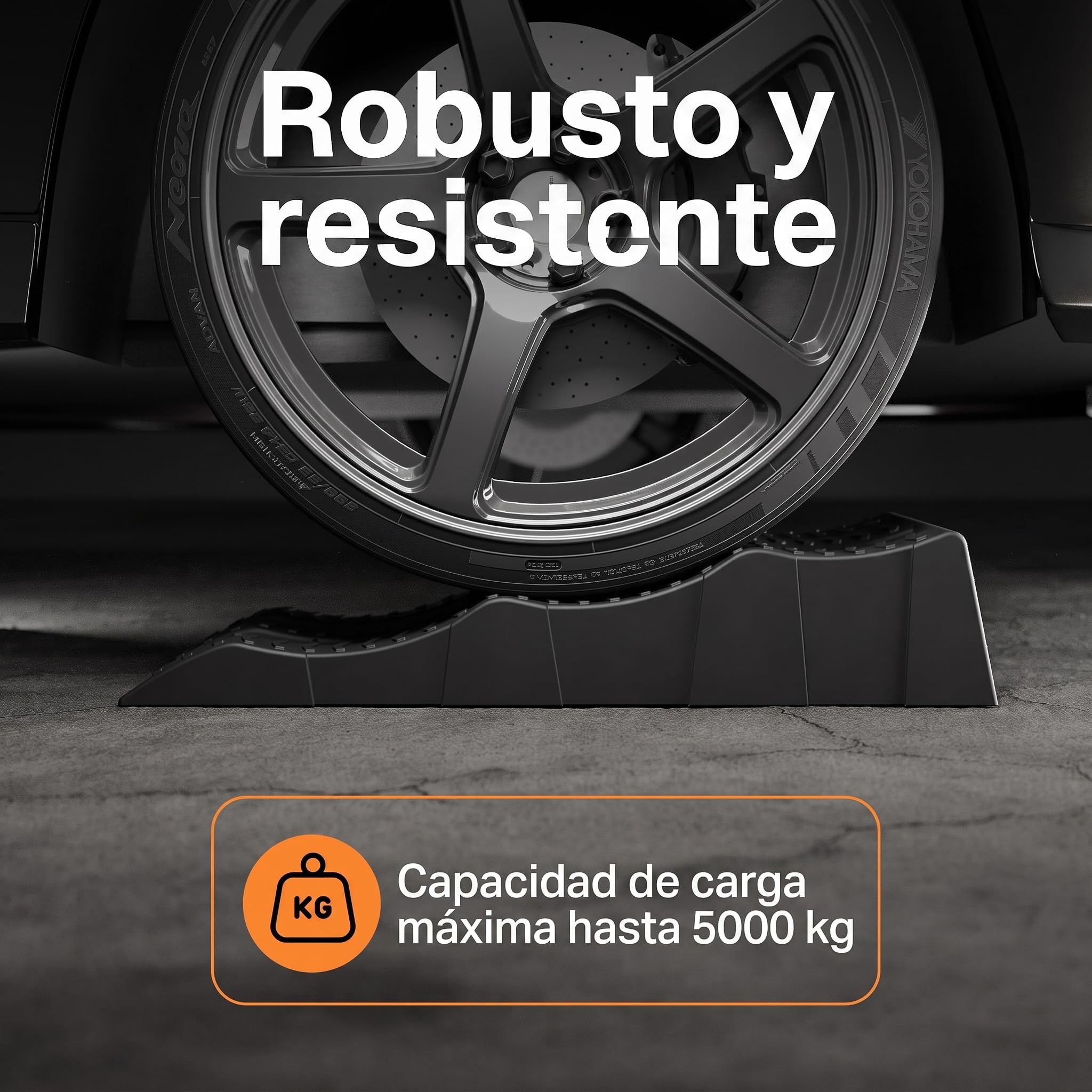 Cuñas de nivelación para autocaravanas y caravanas – Set de 2 con 3 Alturas (4/7/10 cm), Antideslizantes y Bolsa de Transporte – 5000 kg
