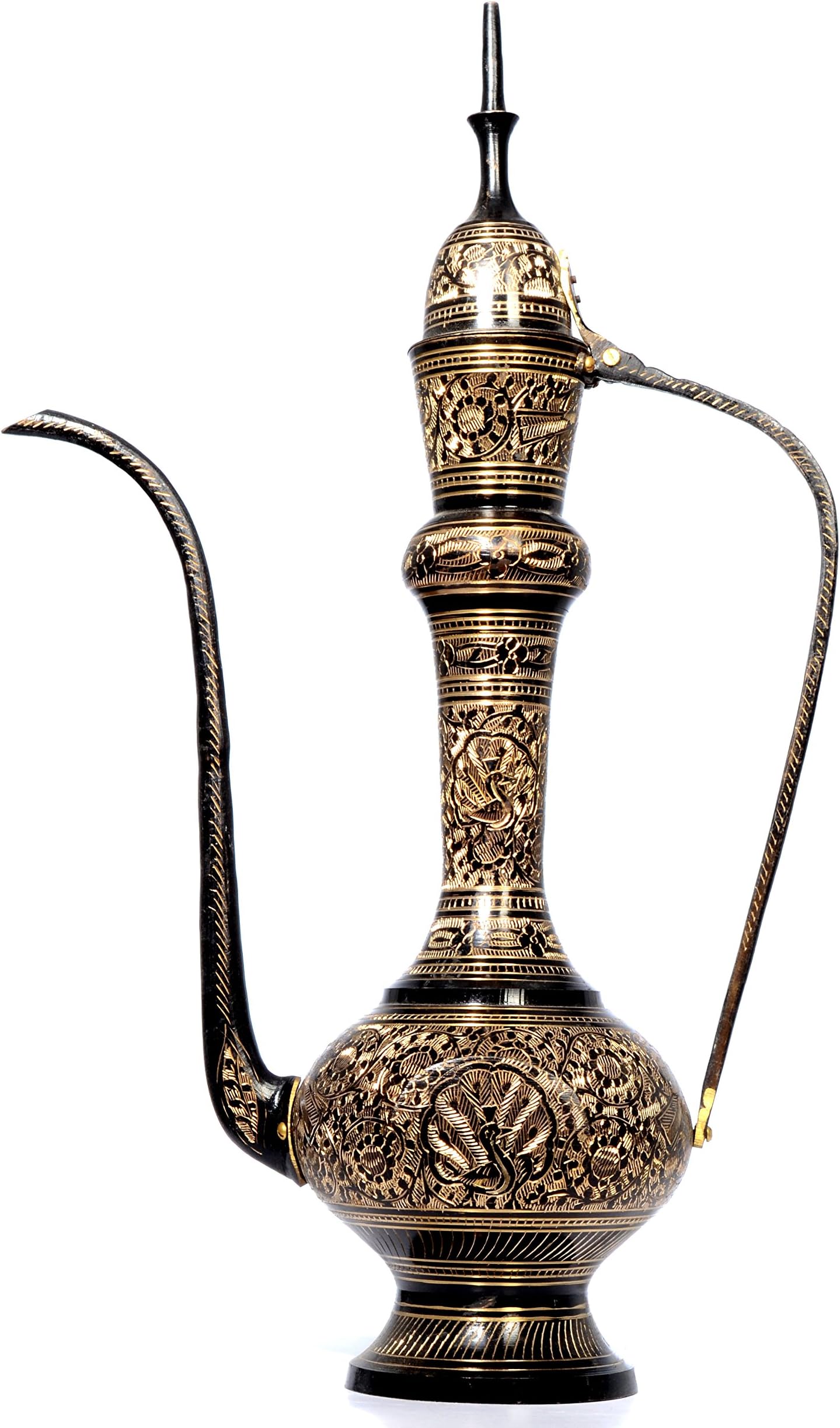 Metal Brass Surahi Jug With Bidri Work