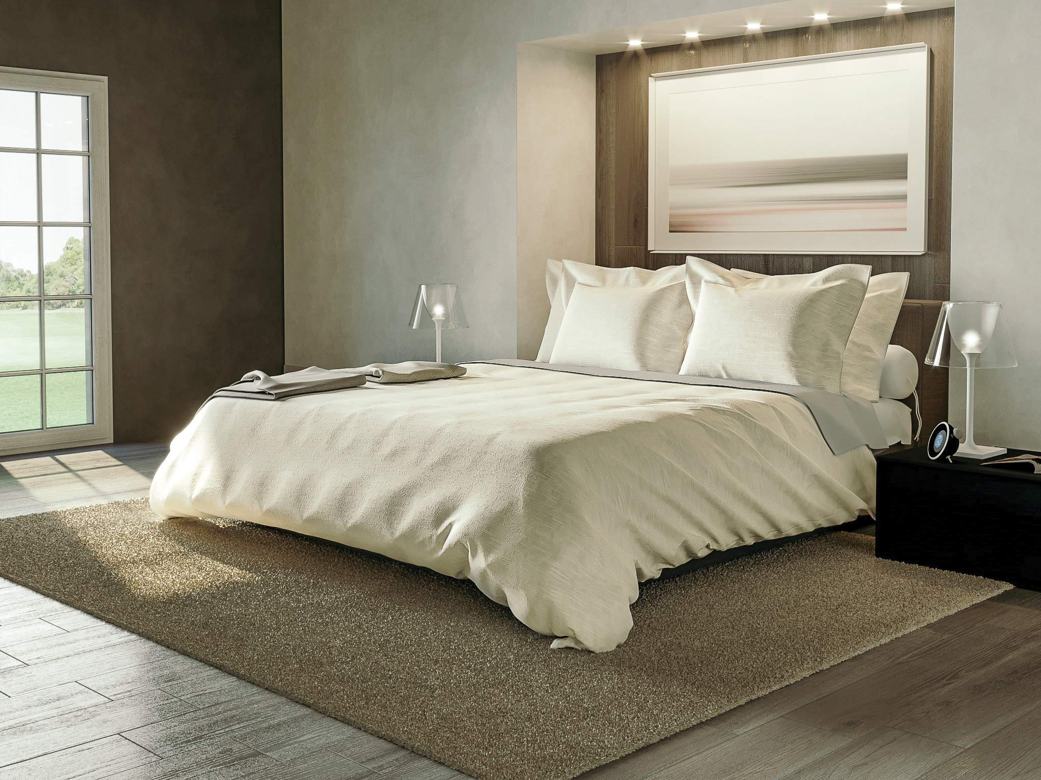 Yellow Carice Duvet Cover, 100% Percale Cotton, Off-White, 260 x 220 Cm, 1.0 Pieces