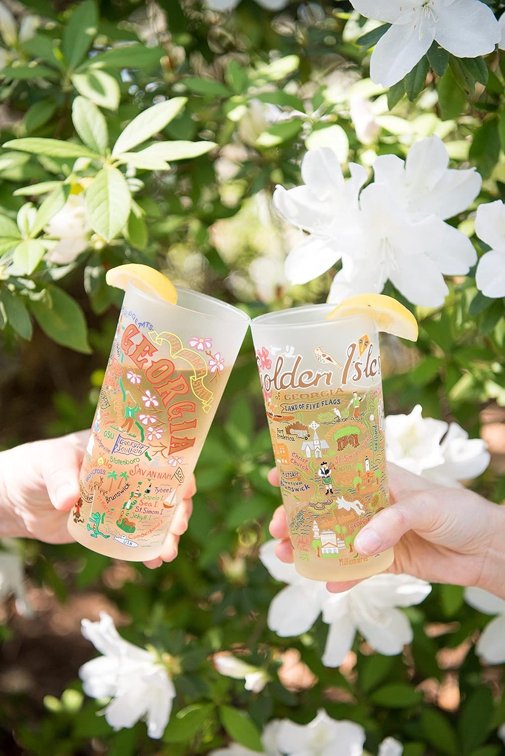 Catstudio Drinking Glass, Georgia Frosted Glass Cup for Kitchen, Drinking Glasses, 15oz Dishwasher Safe Tumbler for Georgia Lovers - Image 4