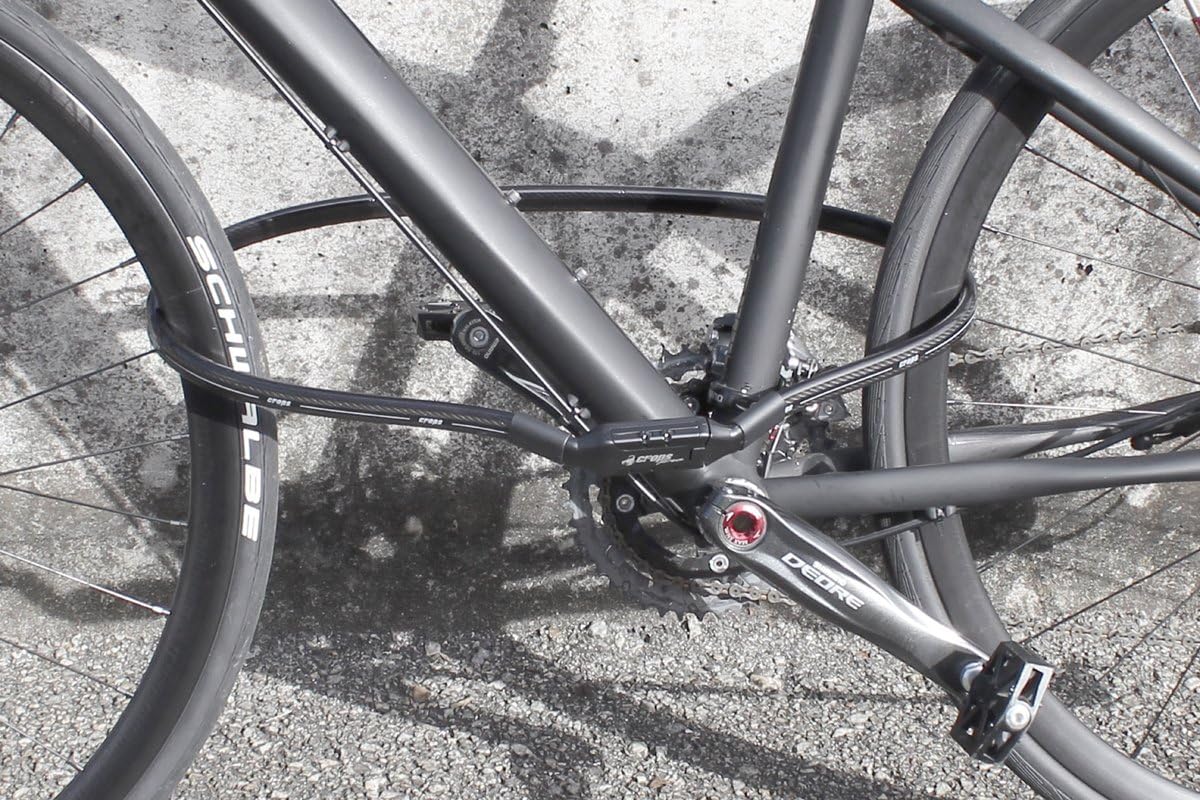 Crops Pro K5 Tsurugi Lock - Double 2x10mm Coated Twin Metal Cable 110cm long with adjustable 5 Digit Combination Lock - Bike Scooter Motorbike - Anti Theft - High Security