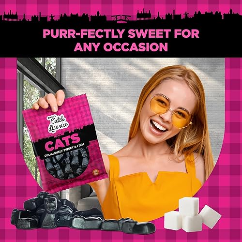 Miniatura 6 de Gustaf's Gatos de regaliz holandés  Bolsa de 5.2 oz  Gatos de regaliz negro dulce  Dulces holandeses de Países Bajos  Golosinas de regaliz negro