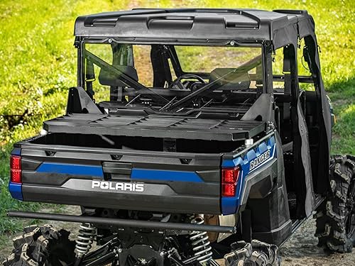 Miniatura 6 de SuperATV Headache - Soporte para parabrisas trasero para Polaris Ranger XP 1000 2017+  Capacidad de peso de 150 libras  2 posiciones  Pasadores de